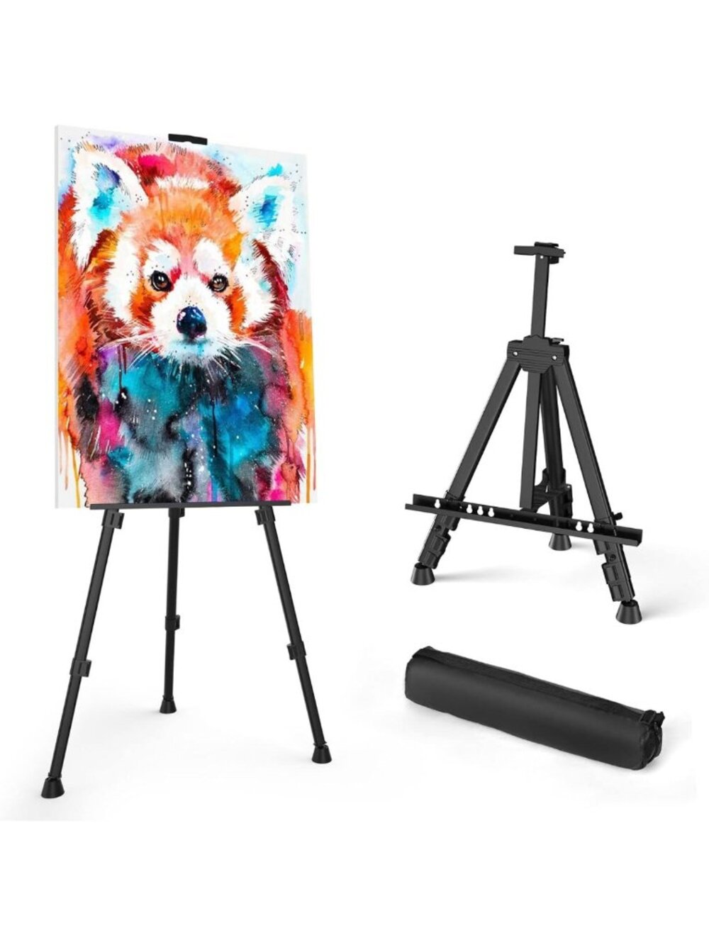 Portable Adjustable Metal Tripod Easel Stand for Art, Drawing & Display, 17-66